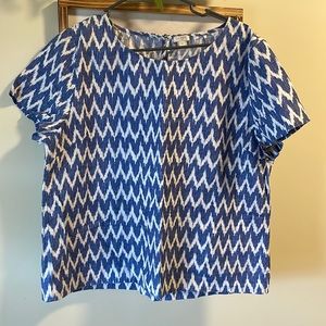 EUC J. Crew Linen Blend Boho Top